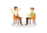 Anxious young woman doing CBT