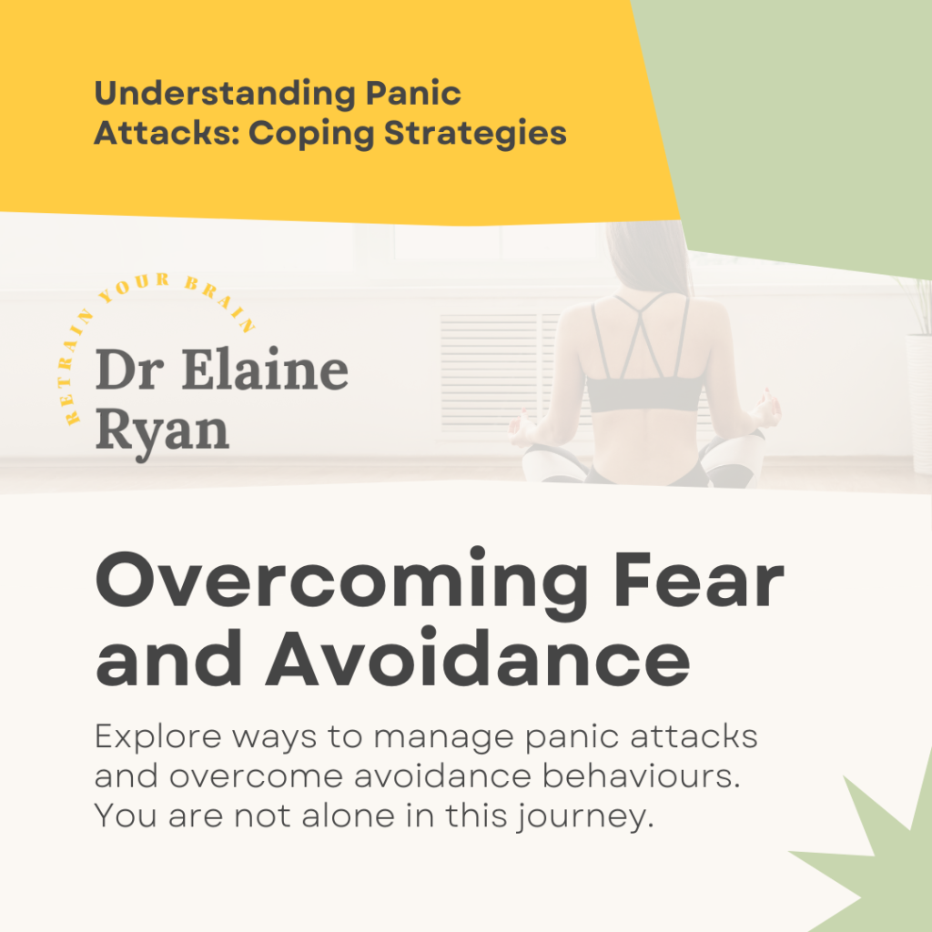 text says overcoming fer and avoidance with dr elaine ryan logo