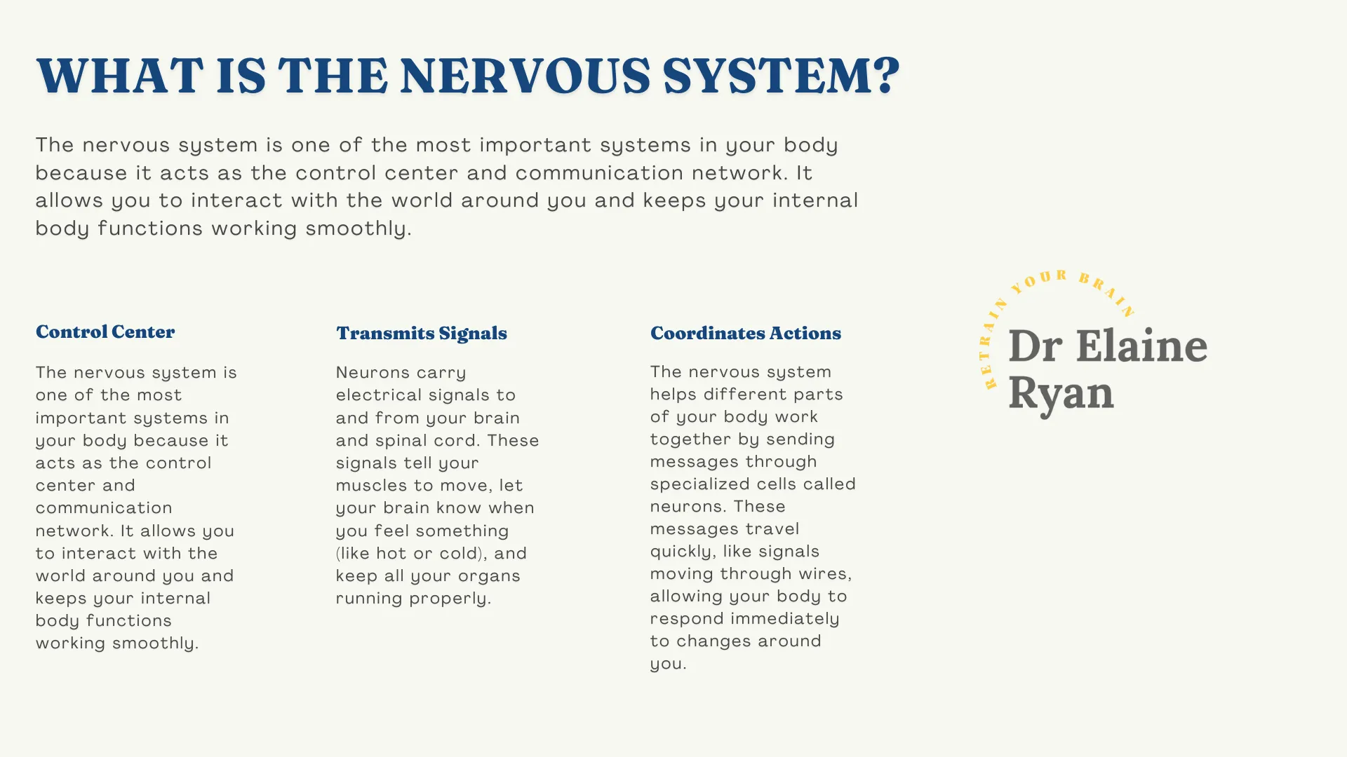 What is the nervous system written text explaining the nervous system