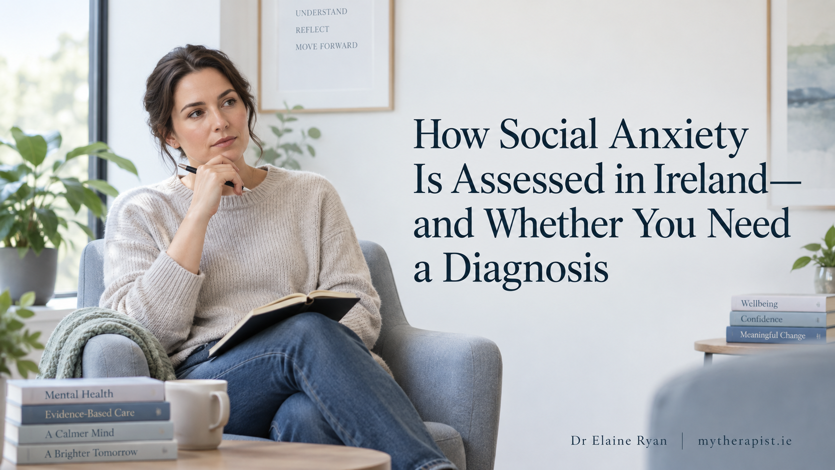 woman holding notepad undertaking social anxiety assessment